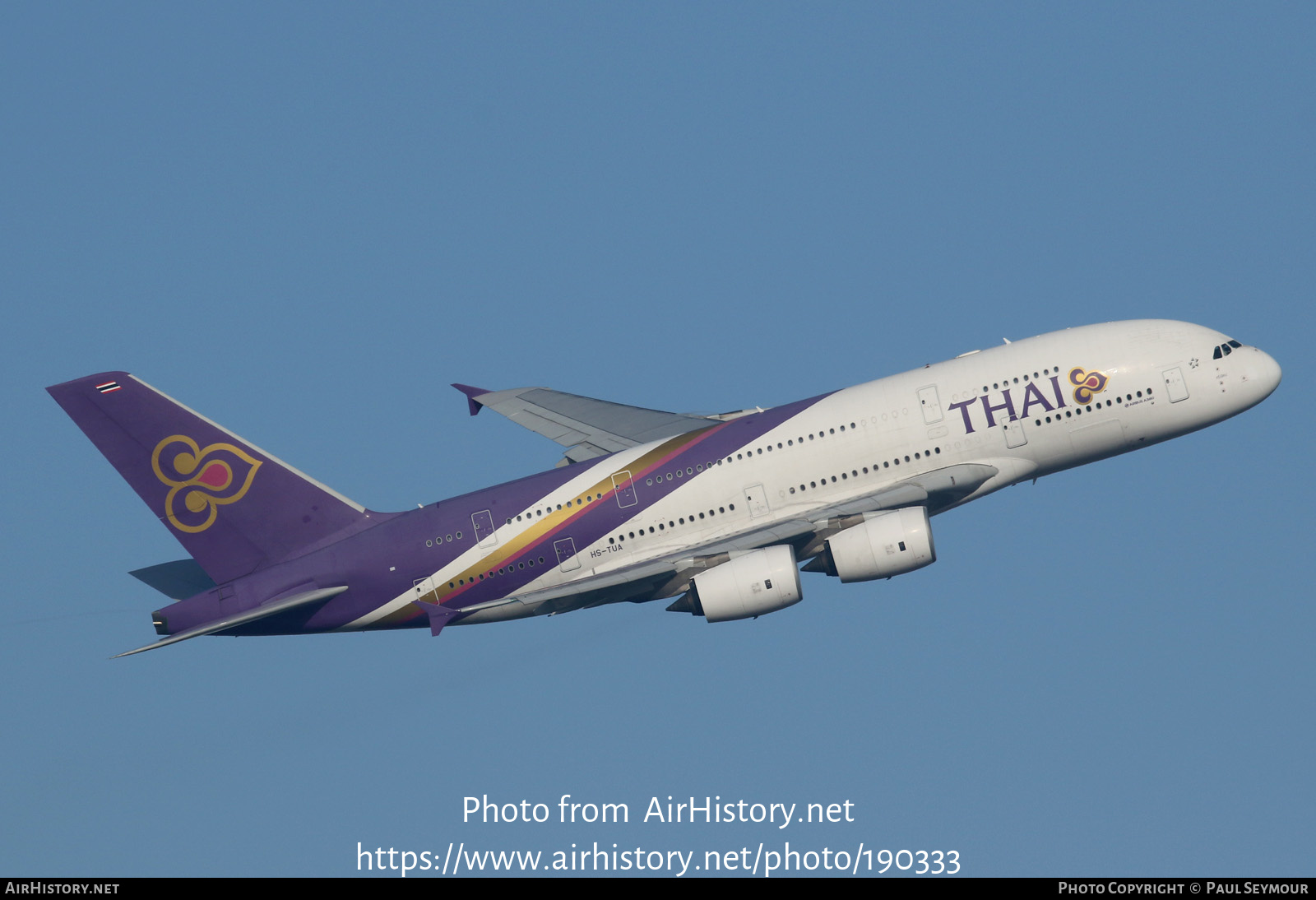 Aircraft Photo of HS-TUA | Airbus A380-841 | Thai Airways International | AirHistory.net #190333