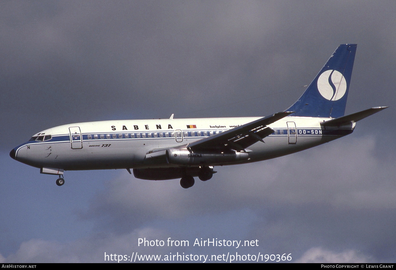 Aircraft Photo of OO-SDN | Boeing 737-229/Adv | Sabena | AirHistory.net #190366