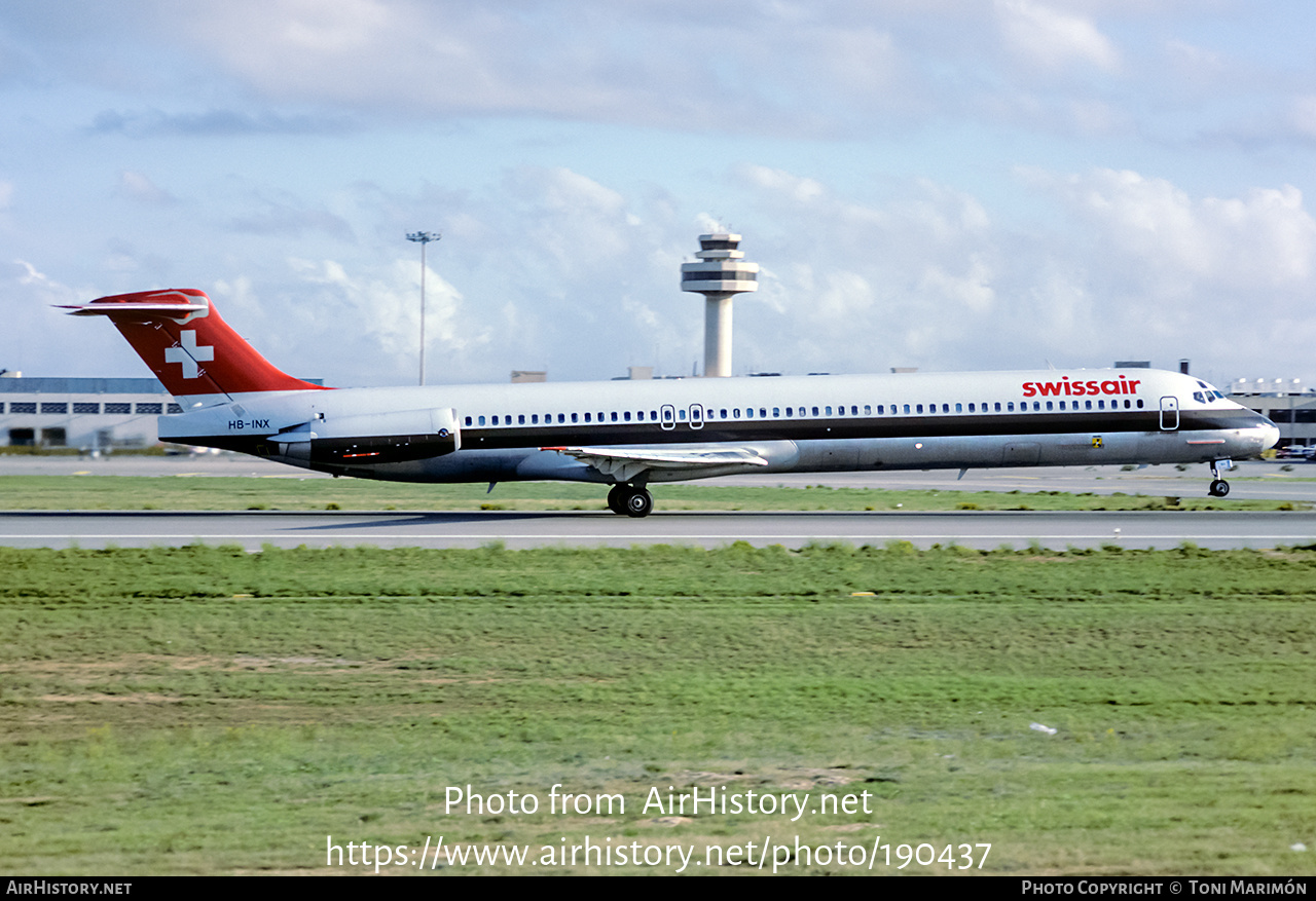 Aircraft Photo of HB-INX | McDonnell Douglas MD-81 (DC-9-81) | Swissair | AirHistory.net #190437