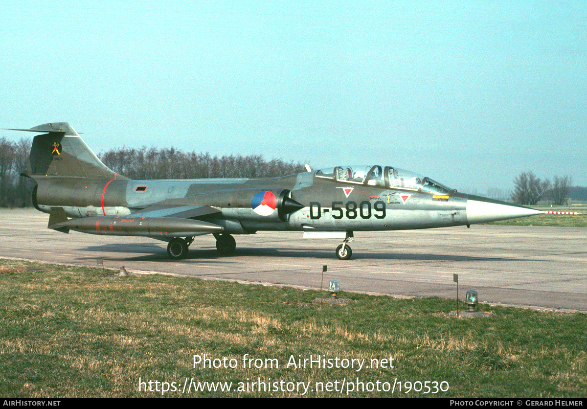 Aircraft Photo of D-5809 | Lockheed TF-104G Starfighter | Netherlands - Air Force | AirHistory.net #190530