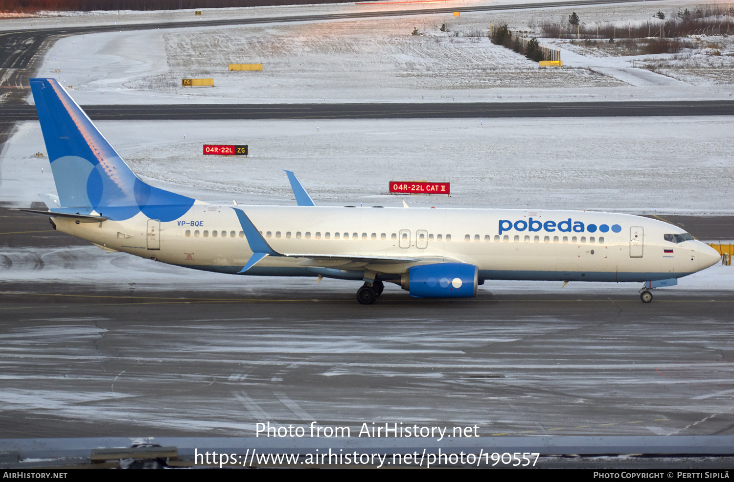 Aircraft Photo of VP-BQE | Boeing 737-800 | Pobeda Airlines | AirHistory.net #190557