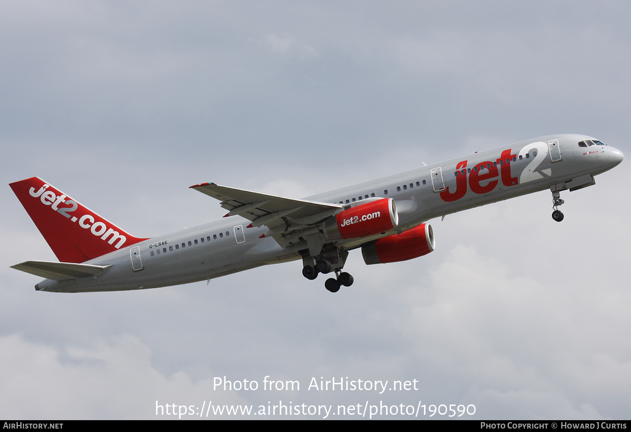 Aircraft Photo of G-LSAE | Boeing 757-27B | Jet2 | AirHistory.net #190590