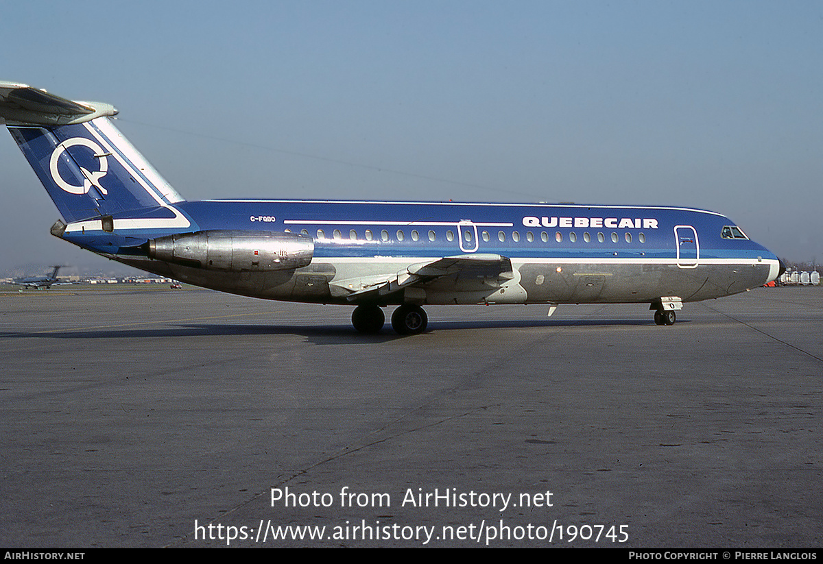 Aircraft Photo of C-FQBO | BAC 111-304AX One-Eleven | Quebecair | AirHistory.net #190745