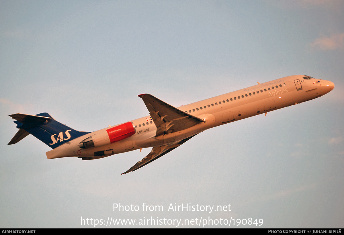 Aircraft Photo of LN-RMU | McDonnell Douglas MD-87 (DC-9-87) | Scandinavian Airlines - SAS | AirHistory.net #190849