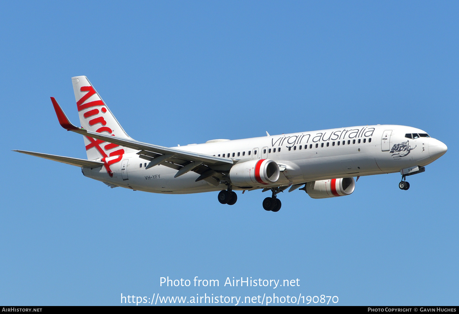 Aircraft Photo of VH-YFY | Boeing 737-8FE | Virgin Australia Airlines | AirHistory.net #190870