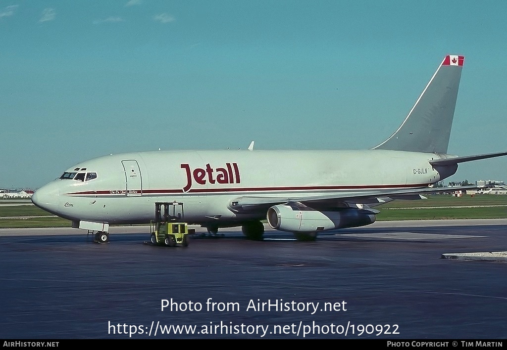 Aircraft Photo of C-GJLN | Boeing 737-210C | Jetall | AirHistory.net #190922