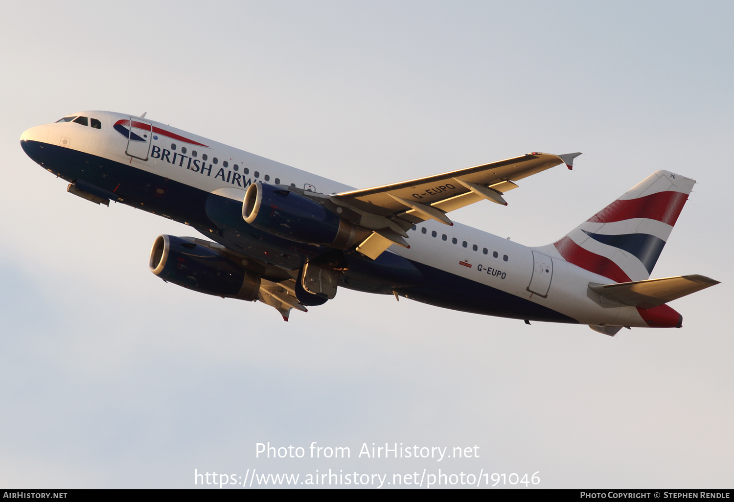 Aircraft Photo of G-EUPO | Airbus A319-131 | British Airways | AirHistory.net #191046