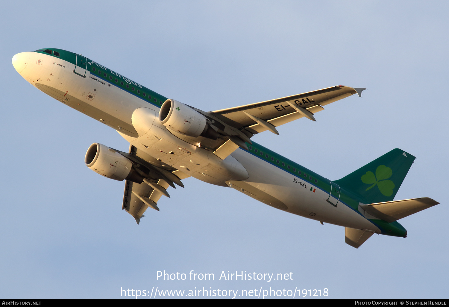 Aircraft Photo of EI-GAL | Airbus A320-214 | Aer Lingus | AirHistory.net #191218