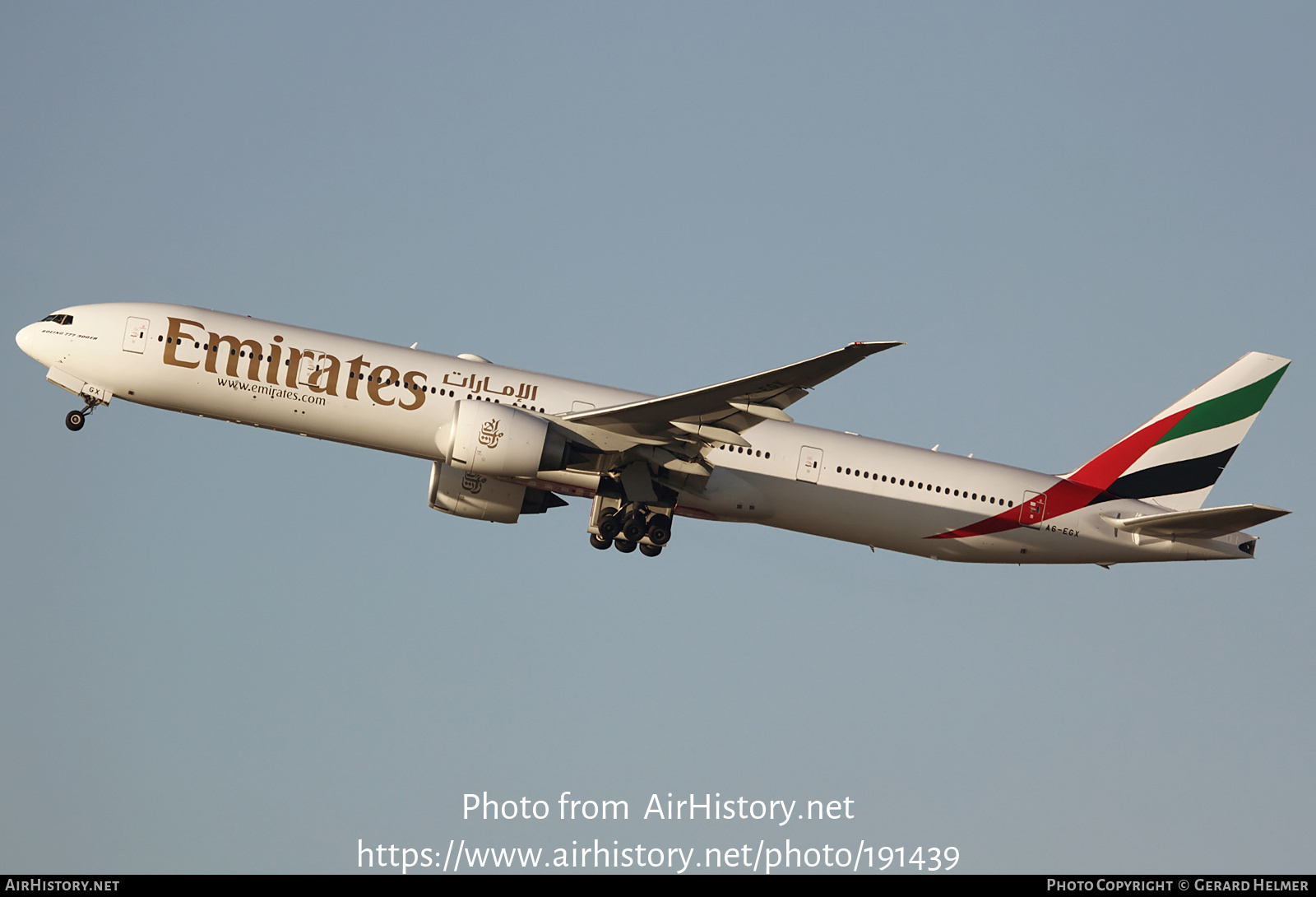 Aircraft Photo of A6-EGX | Boeing 777-31H/ER | Emirates | AirHistory.net #191439