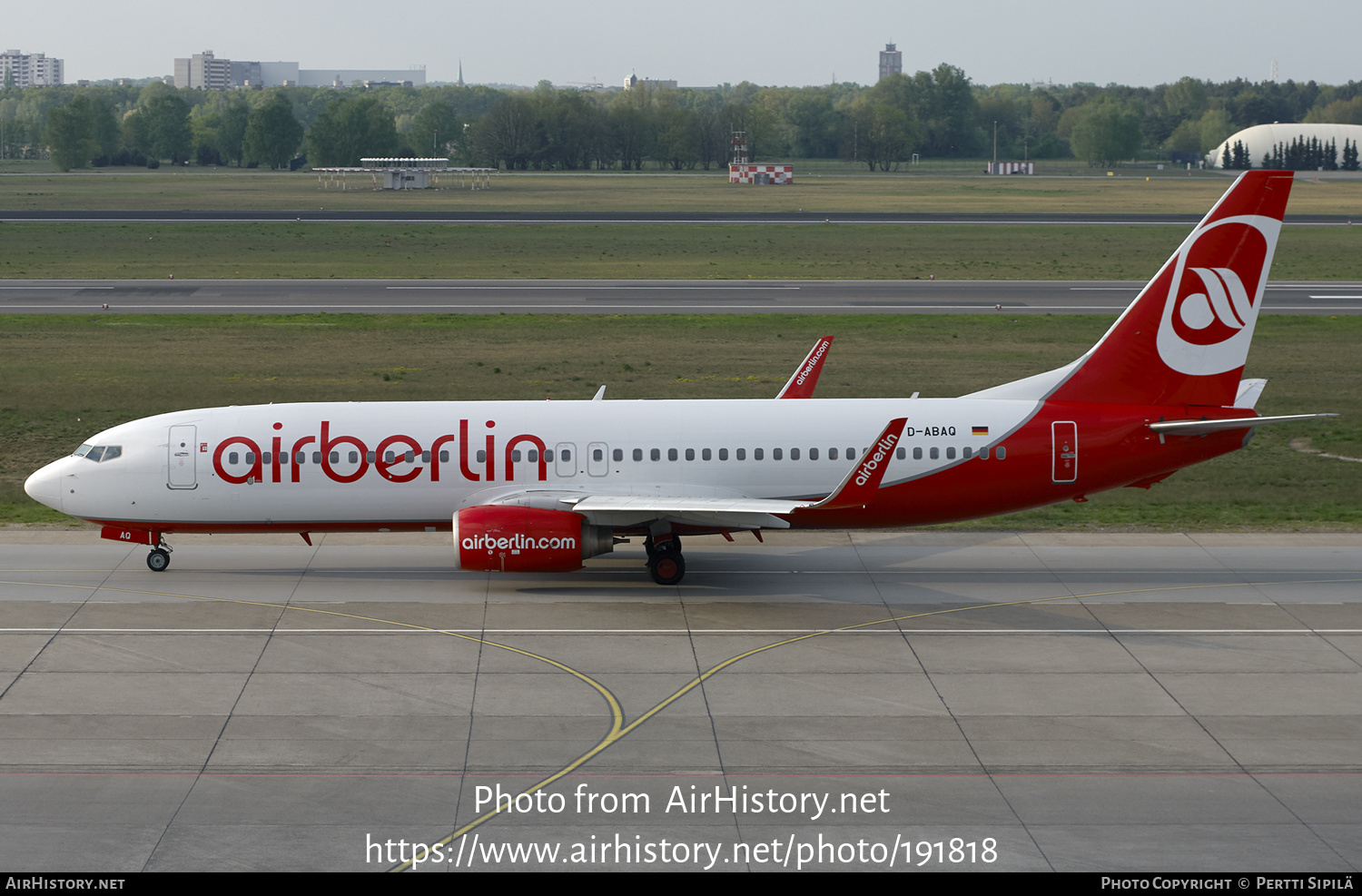 Aircraft Photo of D-ABAQ | Boeing 737-86J | Air Berlin | AirHistory.net #191818