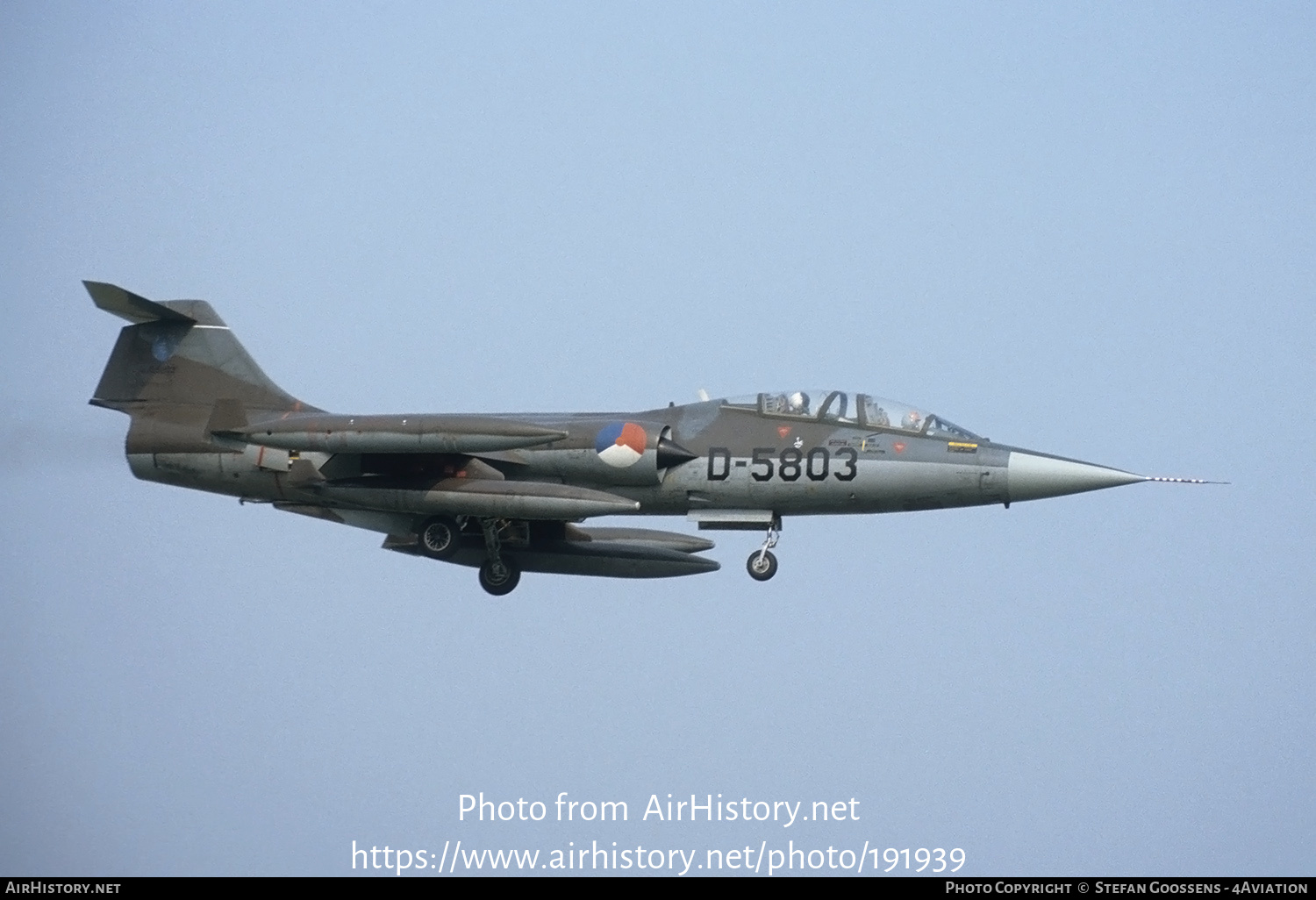 Aircraft Photo of D-5803 | Lockheed TF-104G Starfighter | Netherlands - Air Force | AirHistory.net #191939