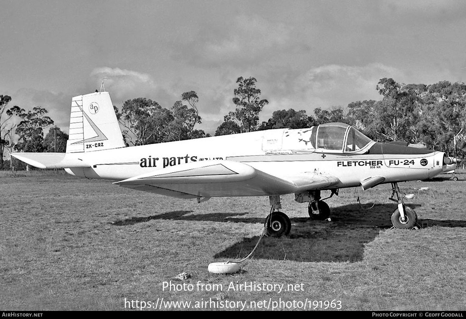 Aircraft Photo of ZK-CRZ | Fletcher FU-24A Mk.II | Air Parts | AirHistory.net #191963