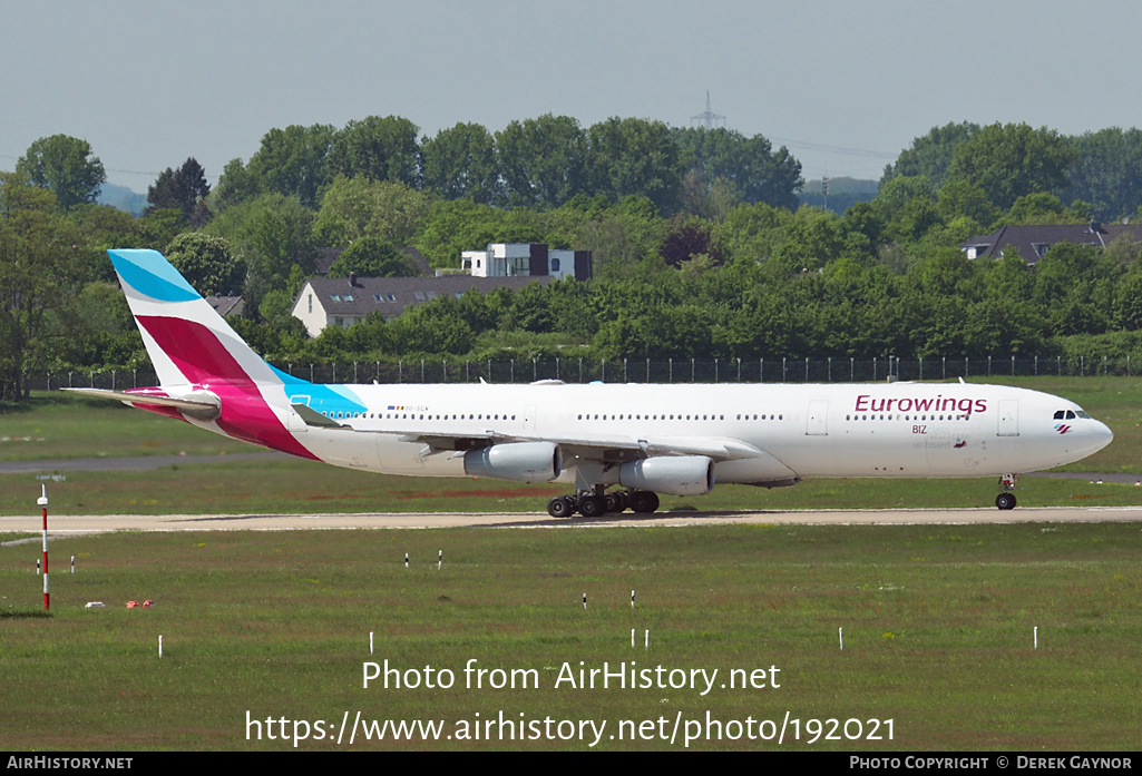 Aircraft Photo of OO-SCW | Airbus A340-313X | Eurowings | AirHistory.net #192021