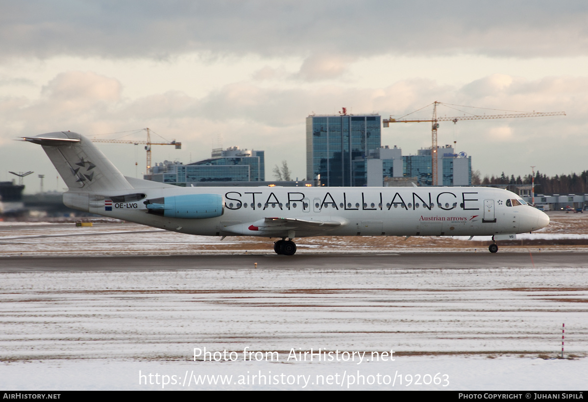 Aircraft Photo of OE-LVG | Fokker 100 (F28-0100) | Austrian Arrows | AirHistory.net #192063