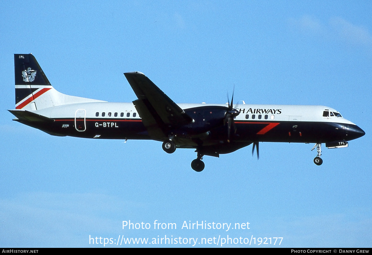 Aircraft Photo of G-BTPL | British Aerospace ATP | British Airways | AirHistory.net #192177