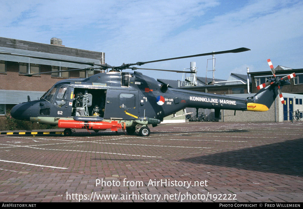 Aircraft Photo of 262 | Westland SH-14D Lynx (WG-13) | Netherlands - Navy | AirHistory.net #192222