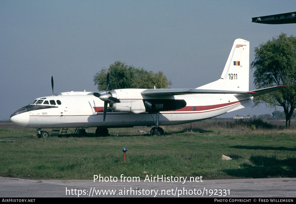 Aircraft Photo of 1911 | Antonov An-24TV | Romania - Air Force | AirHistory.net #192331