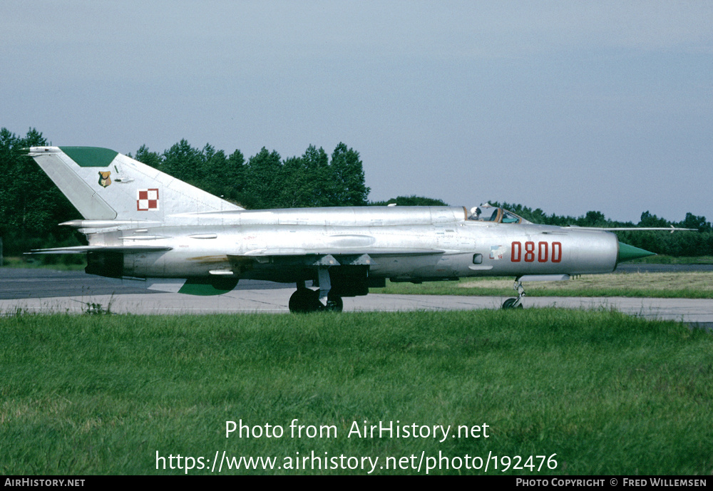 Aircraft Photo of 0800 | Mikoyan-Gurevich MiG-21bis | Poland - Navy ...