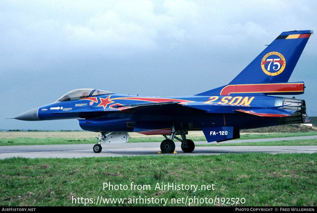 Aircraft Photo of FA-120 | General Dynamics F-16A Fighting Falcon | Belgium - Air Force | AirHistory.net #192520