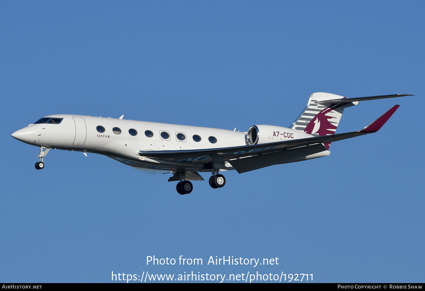 Aircraft Photo of A7-CGC | Gulfstream Aerospace G650ER (G-VI) | Qatar Executive | AirHistory.net #192711