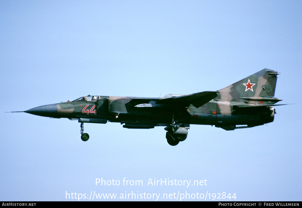 Aircraft Photo of 44 red | Mikoyan-Gurevich MiG-23MLD | Russia - Air Force | AirHistory.net #192844