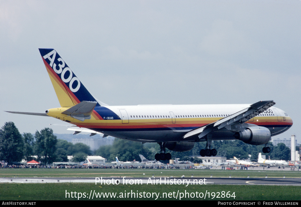 Aircraft Photo of F-BUAD | Airbus A300B2-103 | Airbus Industrie | AirHistory.net #192864