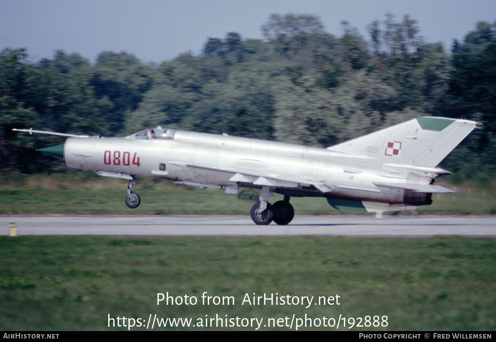 Aircraft Photo of 0804 | Mikoyan-Gurevich MiG-21bis | Poland - Navy | AirHistory.net #192888