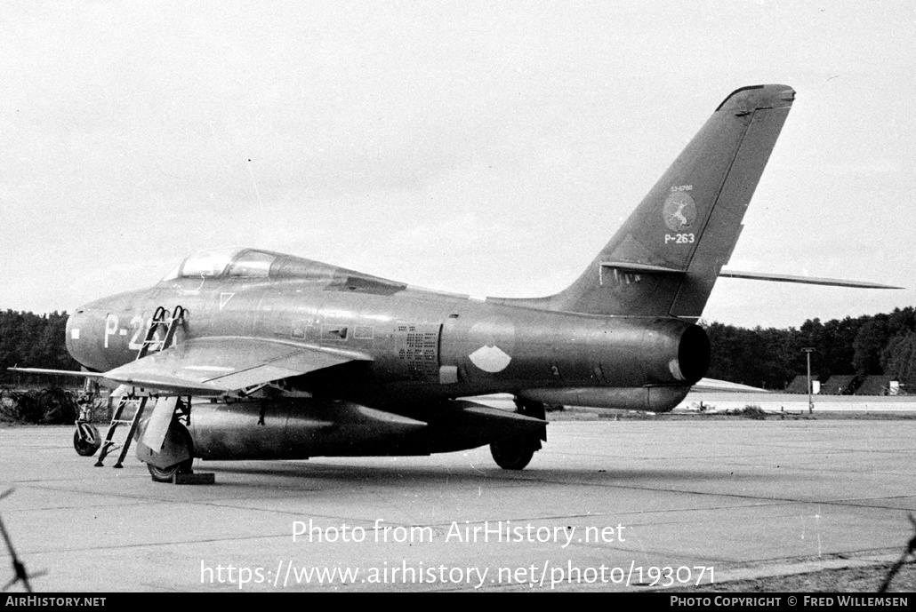 Aircraft Photo of P-263 | Republic F-84F Thunderstreak | Netherlands - Air Force | AirHistory.net #193071