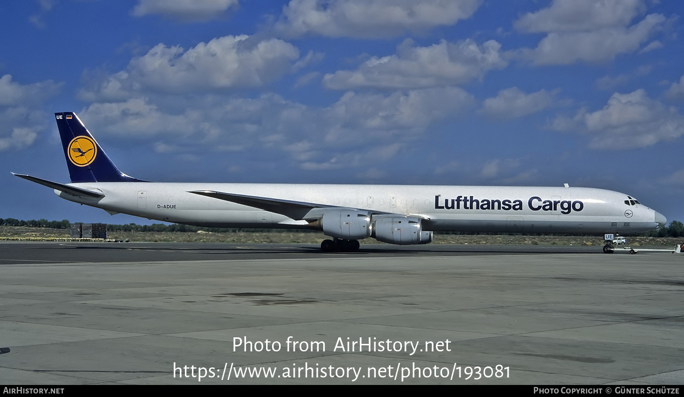 Aircraft Photo of D-ADUE | McDonnell Douglas DC-8-73(F) | Lufthansa Cargo | AirHistory.net #193081