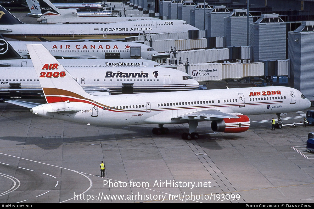 Aircraft Photo of C-FOOB | Boeing 757-28A | Air 2000 | AirHistory.net #193099