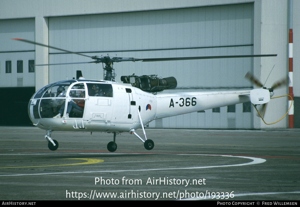 Aircraft Photo of A-366 | Sud SE-3160 Alouette III | Netherlands - Air Force | AirHistory.net #193336