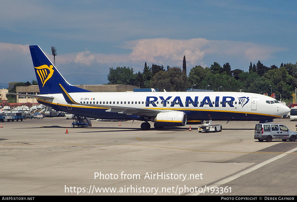 Aircraft Photo of EI-DPV | Boeing 737-8AS | Ryanair | AirHistory.net #193361