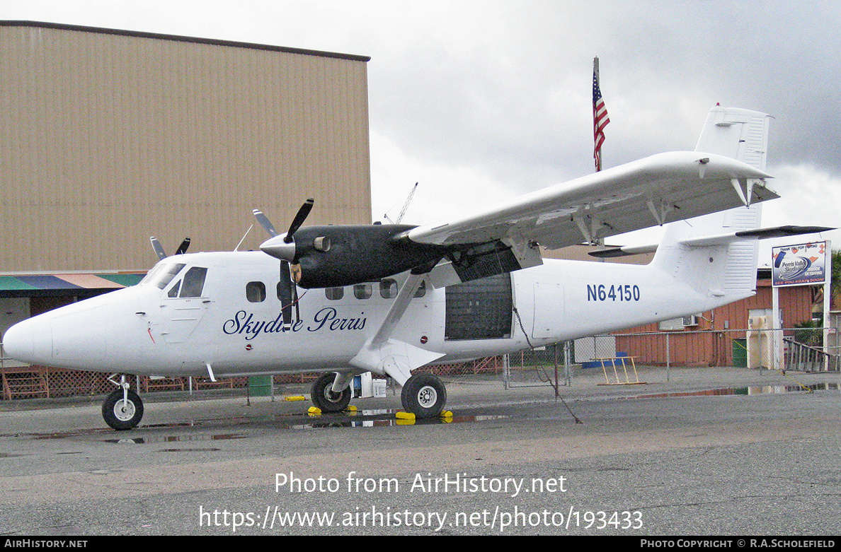 Aircraft Photo of N64150 | De Havilland Canada DHC-6-200 Twin Otter | Skydive Perris | AirHistory.net #193433