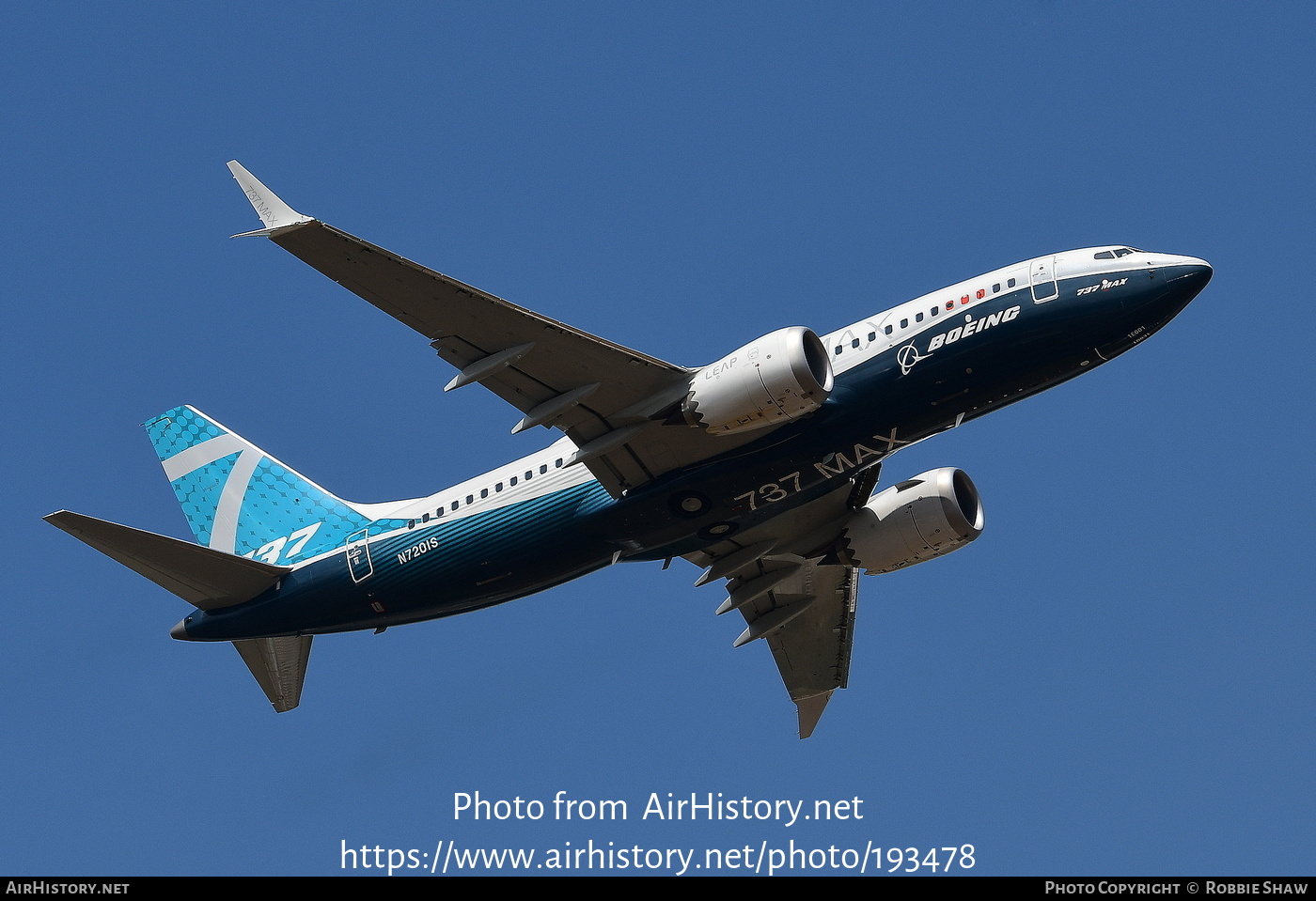 Aircraft Photo of N7201S | Boeing 737-7 Max 7 | Boeing | AirHistory.net #193478