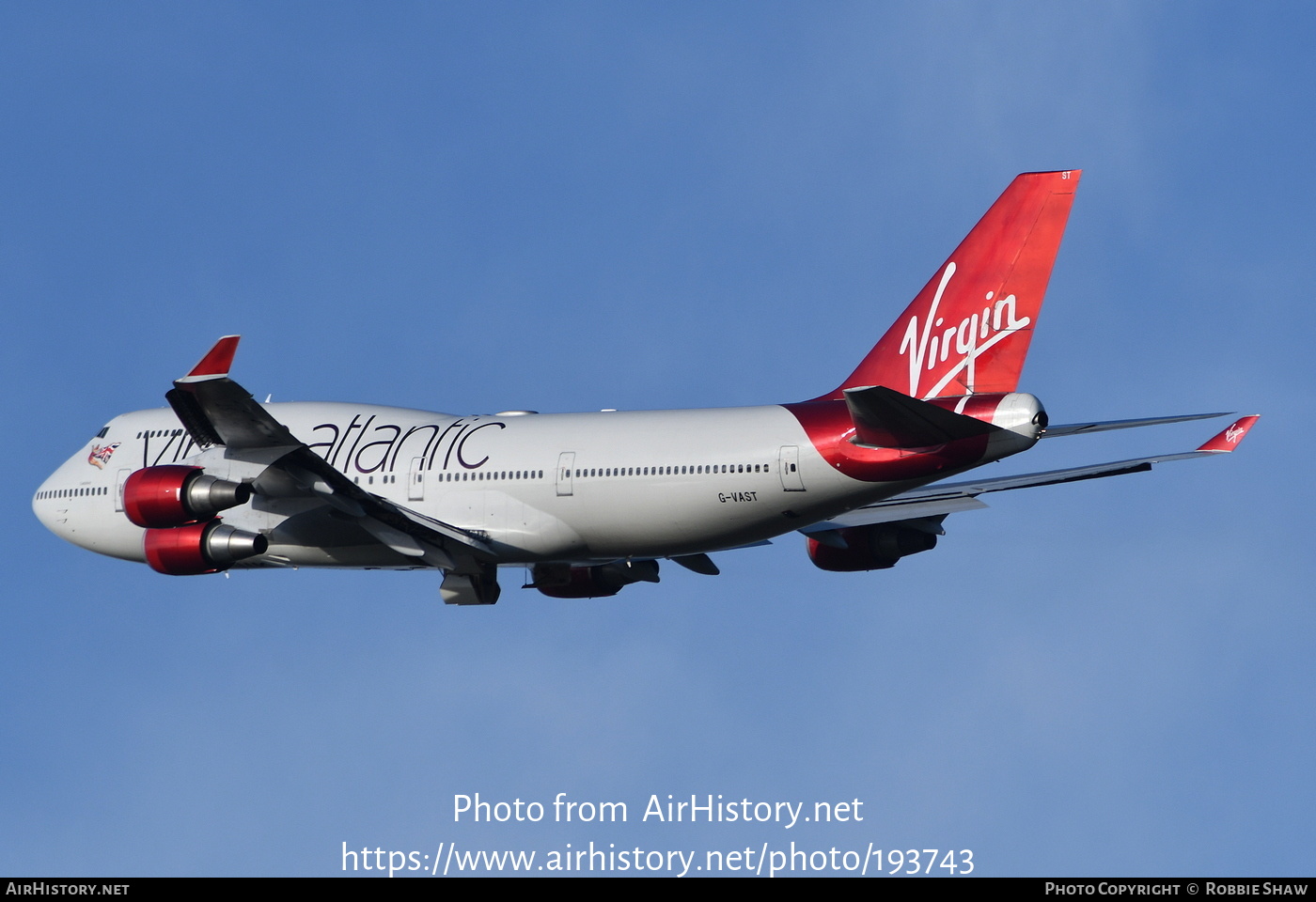 Aircraft Photo of G-VAST | Boeing 747-41R | Virgin Atlantic Airways | AirHistory.net #193743