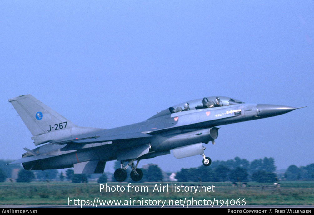 Aircraft Photo of J-267 | General Dynamics F-16B Fighting Falcon | Netherlands - Air Force | AirHistory.net #194066