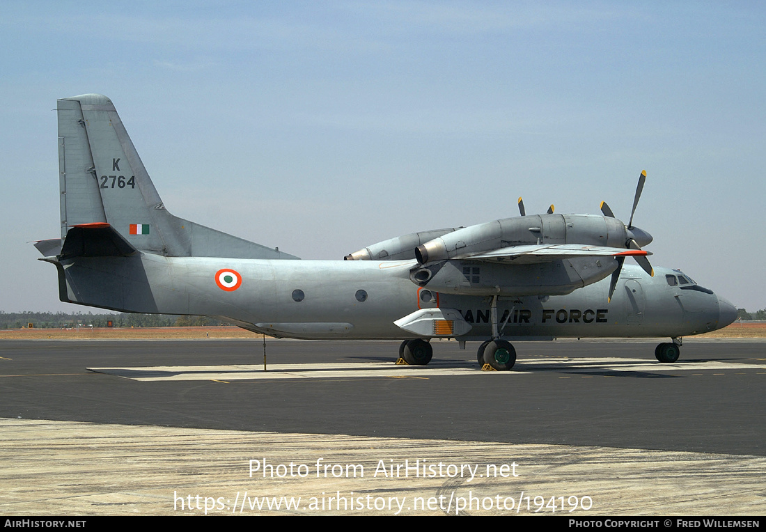 Aircraft Photo of K2764 | Antonov An-32 | India - Air Force | AirHistory.net #194190