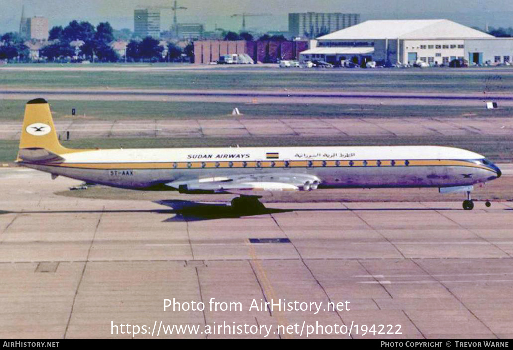 Aircraft Photo of ST-AAX | De Havilland D.H. 106 Comet 4C | Sudan Airways | AirHistory.net #194222