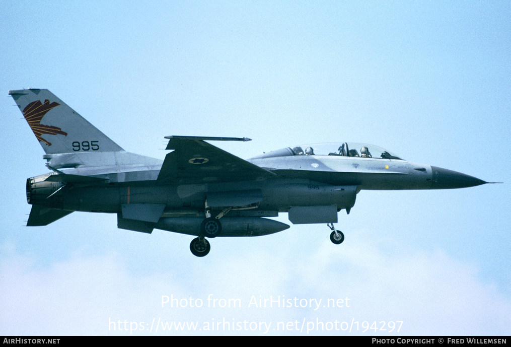 Aircraft Photo of 995 | General Dynamics F-16B Netz | Israel - Air Force | AirHistory.net #194297