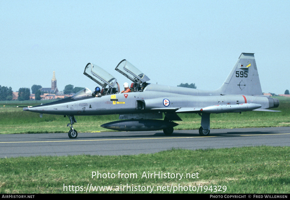 Aircraft Photo of 595 | Northrop F-5B Freedom Fighter | Norway - Air Force | AirHistory.net #194329