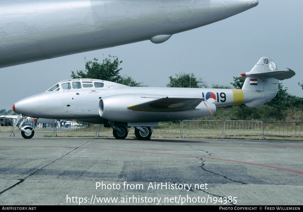 Aircraft Photo of I-19 | Gloster Meteor T7 | Netherlands - Air Force | AirHistory.net #194385