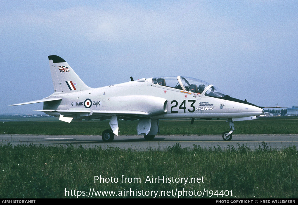 Aircraft Photo of G-HAWK / ZA101 | Hawker Siddeley Hawk T1 | British Aerospace | AirHistory.net #194401