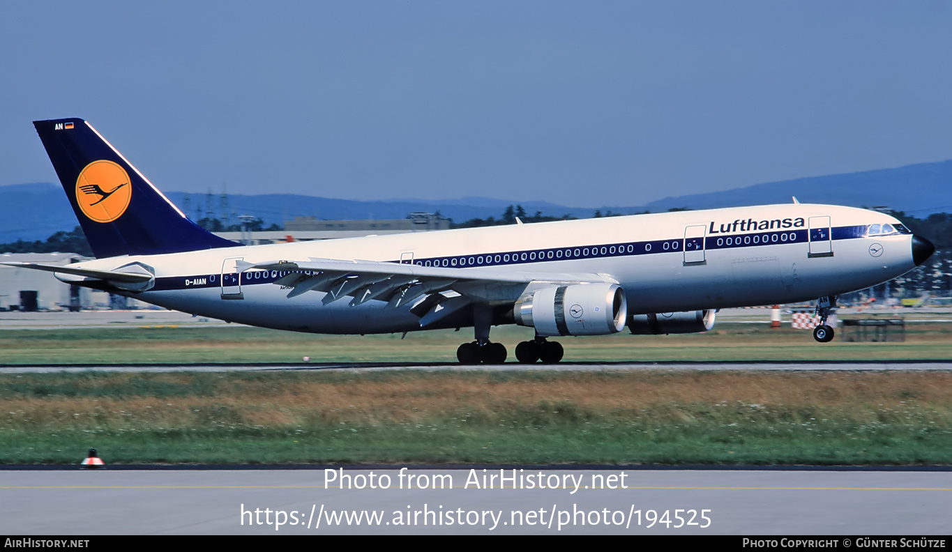 Aircraft Photo of D-AIAN | Airbus A300B4-603 | Lufthansa | AirHistory.net #194525