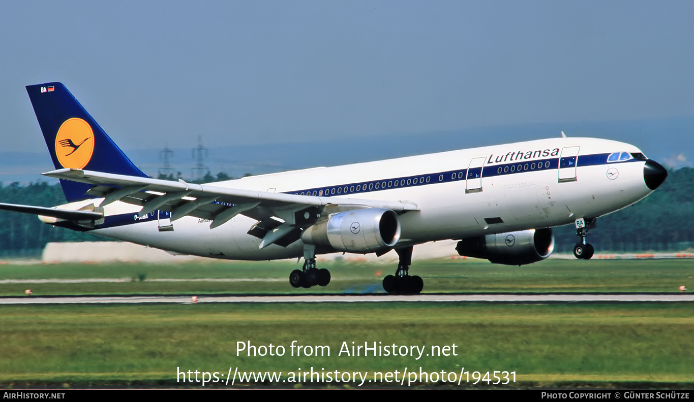 Aircraft Photo of D-AIBA | Airbus A300B4-2C | Lufthansa | AirHistory.net #194531