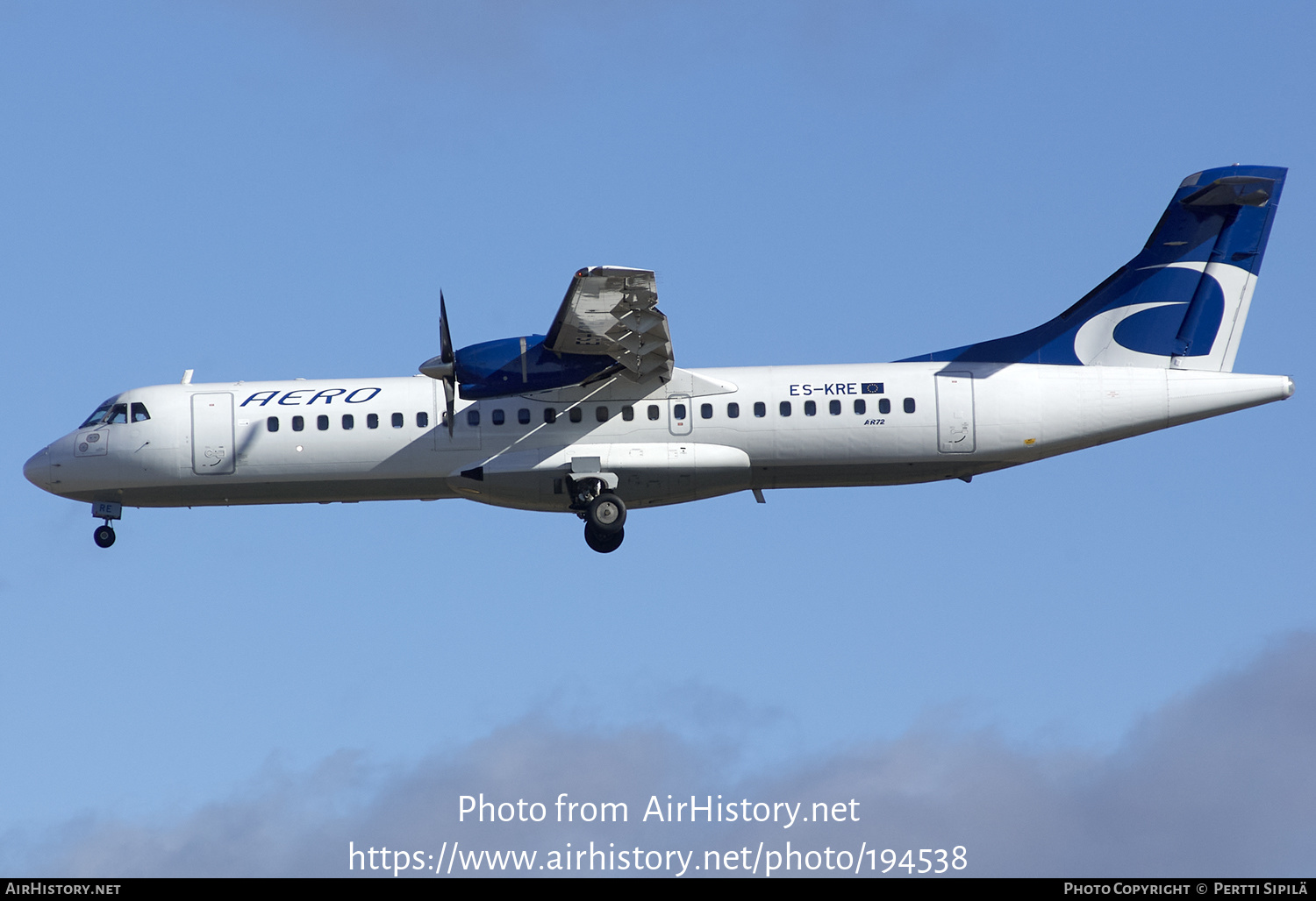 Aircraft Photo of ES-KRE | ATR ATR-72-201 | Aero Airlines | AirHistory.net #194538