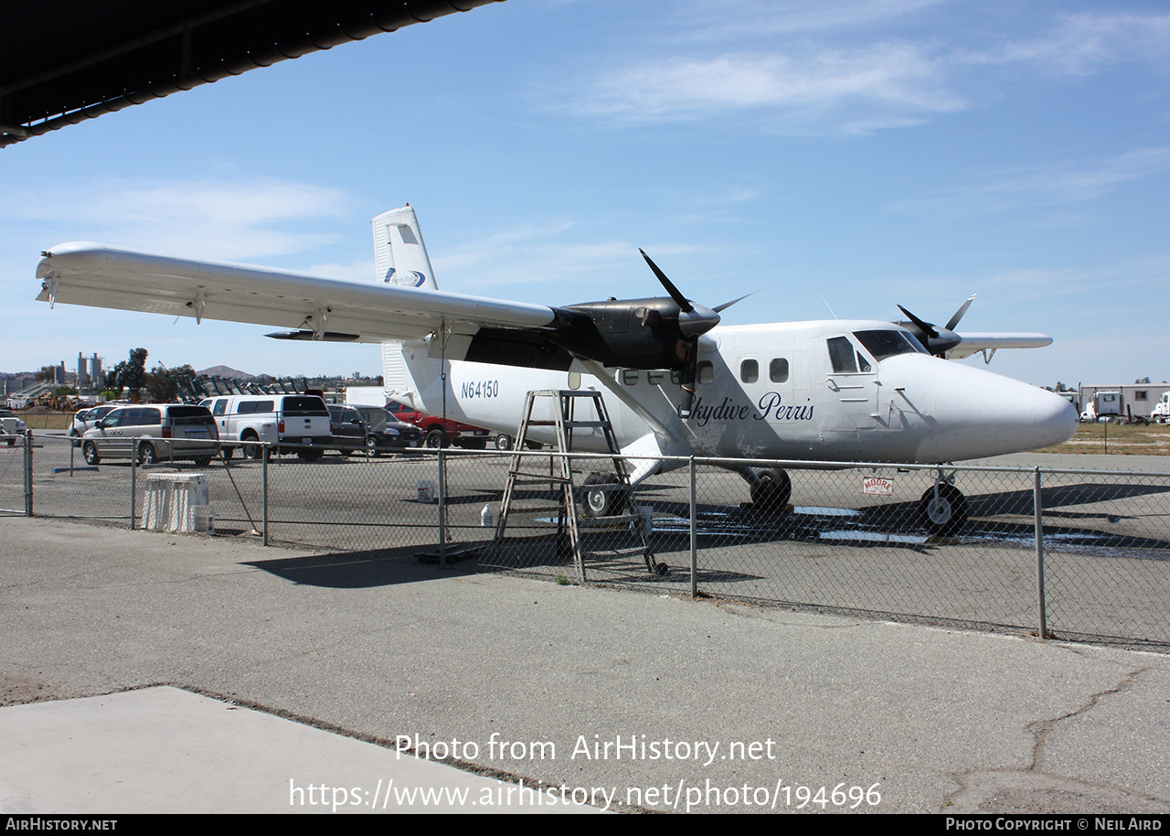 Aircraft Photo of N64150 | De Havilland Canada DHC-6-200 Twin Otter | Skydive Perris | AirHistory.net #194696