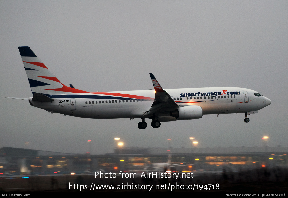 Aircraft Photo of OK-TSR | Boeing 737-82R | Smartwings | AirHistory.net #194718