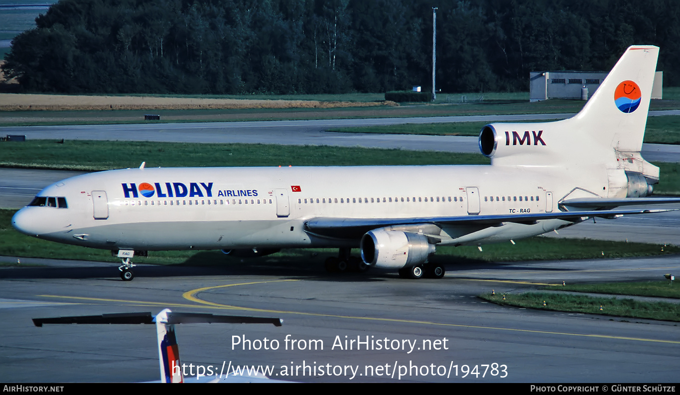 Aircraft Photo of TC-RAG | Lockheed L-1011-385-1 TriStar 1 | Holiday Airlines | AirHistory.net #194783