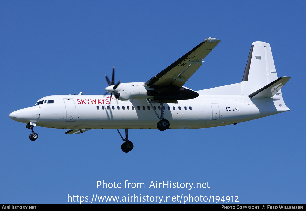 Aircraft Photo of SE-LEL | Fokker 50 | Skyways | AirHistory.net #194912