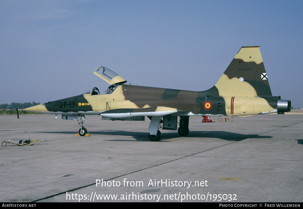 Aircraft Photo of A9-051 | Northrop SF-5A Freedom Fighter | Spain - Air Force | AirHistory.net #195032